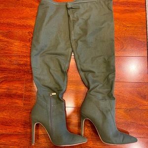 Raye over the knee boots - olive green - size 9.5